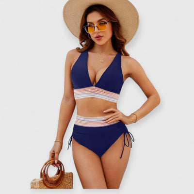 Raven | Bauchfreies Bikini-Set mit hoher Taille