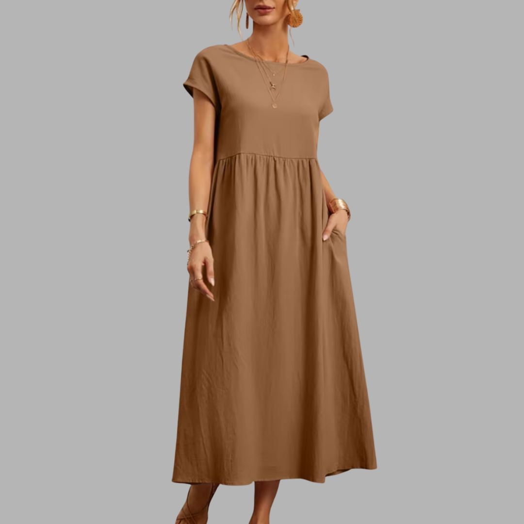 Frieda | Elegantes Maxikleid mit Sommerkomfort
