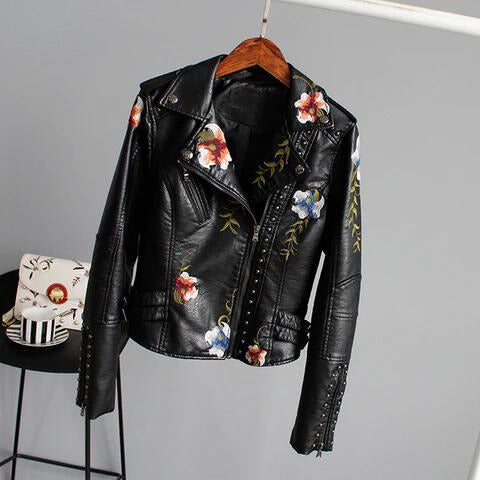 Quinn™| Bestickte Cropped Vintage-Jacke