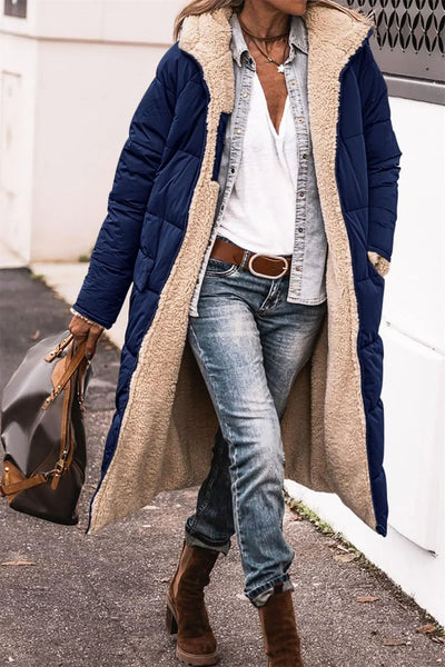 Marije™| Warme wattierte Jacke mit Kapuze