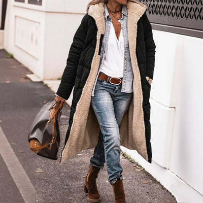 Marije™| Warme wattierte Jacke mit Kapuze