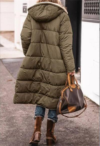 Marije™| Warme wattierte Jacke mit Kapuze