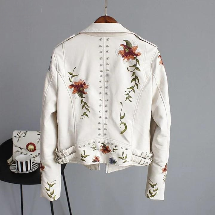 Quinn™| Bestickte Cropped Vintage-Jacke
