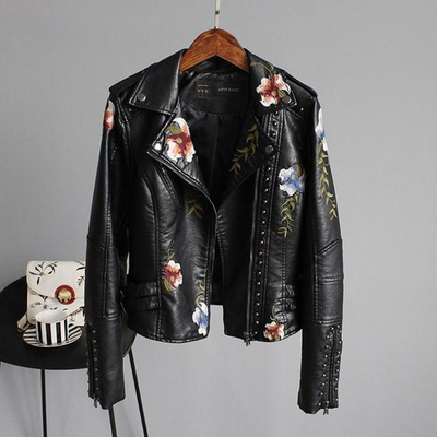 Quinn™| Bestickte Cropped Vintage-Jacke