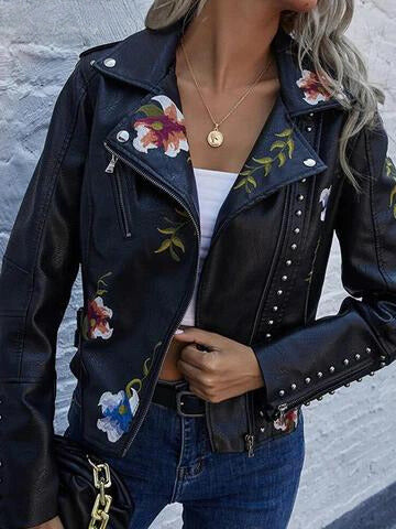 Quinn™| Bestickte Cropped Vintage-Jacke