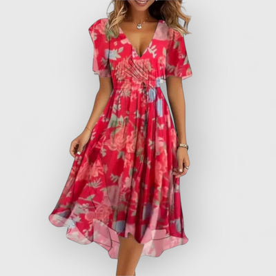 Mackenzie |  V-Ausschnitt Damenkleid