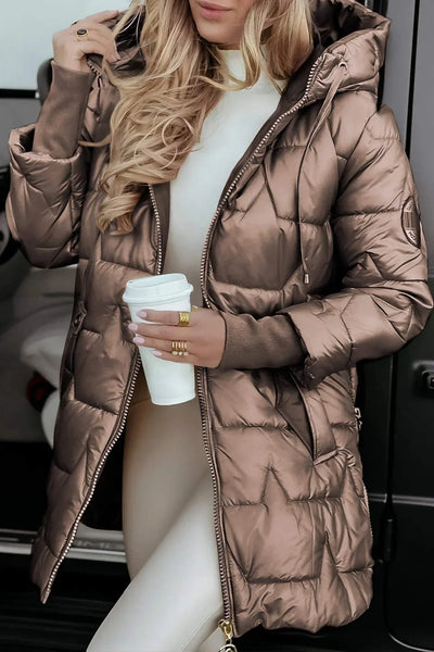 Nolwen™| Stilvolle Winterjacke mit Kapuze und Futter