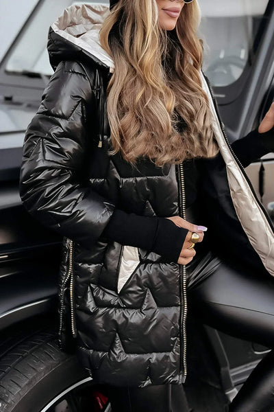 Nolwen™| Stilvolle Winterjacke mit Kapuze und Futter