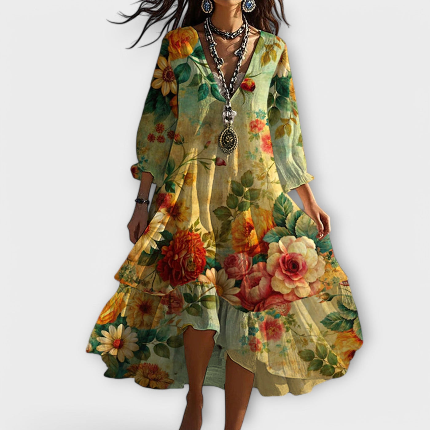 Marina | Premium Vintage-Blumenkleid